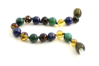 Green, Amber, Teething, Bracelet, African Jade, Lapis Lazuli, Anklet, Baltic, Knotted, Polished, Jewelry 3