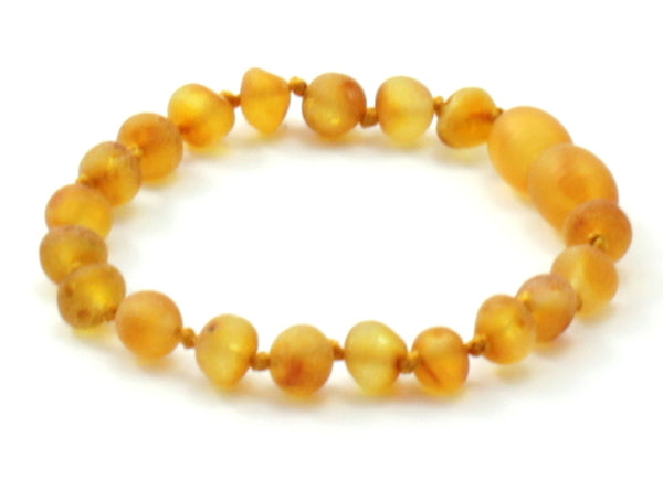 honey golden beaded amber baltic bracelet anklet teething for girl boy kids children jewelry baroque