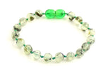 light green anklet prehnite gemstone bracelet jewelry beaded 6mm 6 mm natural