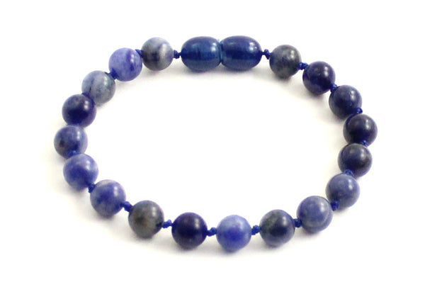 anklet sodalite blue bracelet jewelry 6mm 6 mm beaded for men men's boy boys knotted