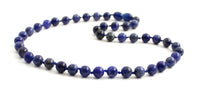 necklace gemstone sodalite blue dark round bead 6mm 6 mm jewelry for boy boys men men's 3