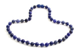 necklace gemstone sodalite blue dark round bead 6mm 6 mm jewelry for boy boys men men's 4