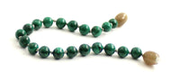 bracelet deep green malachite anklet jewelry 6mm 6 mm beaded for men men's women knotted women's 3