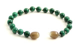 bracelet deep green malachite anklet jewelry 6mm 6 mm beaded for men men's women knotted women's 4