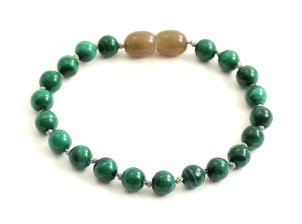 bracelet deep green malachite anklet jewelry 6mm 6 mm beaded for men men's women knotted women's