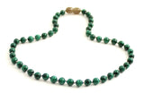green malachite gemstone necklace jewelry 5mm 5 mm 6mm 6 mm beaded knotted for men men's women women's boy boys girl girl's 4
