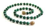 green malachite gemstone necklace jewelry 5mm 5 mm 6mm 6 mm beaded knotted for men men's women women's boy boys girl girl's