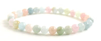 morganite stretch bracelet jewelry beaded multicolor 6mm 6 mm multi color for women women's gemstone 4