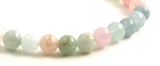 morganite stretch bracelet jewelry beaded multicolor 6mm 6 mm multi color for women women's gemstone 3