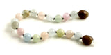 anklet bracelet morganite gemstone jewelry multicolor beaded knotted 6mm 6 mm beads 3