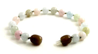anklet bracelet morganite gemstone jewelry multicolor beaded knotted 6mm 6 mm beads 4
