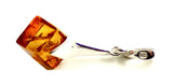 pendant amber baltic cognac square with sterling silver 925 jewelry 2
