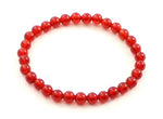 red bracelet stretch carnelian gemstone for women women's 6mm 6 mm beaded elastic band