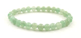 aventurine gemstone bracelet stretch green elastic band 6mm 6 mm beads beaded 4