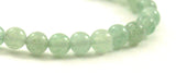 aventurine gemstone bracelet stretch green elastic band 6mm 6 mm beads beaded 3