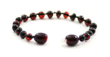 black cherry polished jewelry amber baltic anklet knotted bracelet beaded round bead baroque teething for girl girl's 4