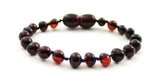 black cherry polished jewelry amber baltic anklet knotted bracelet beaded round bead baroque teething for girl girl's 5