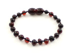black cherry polished jewelry amber baltic anklet knotted bracelet beaded round bead baroque teething for girl girl's