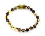 bracelet anklet amber baltic jewelry baroque polished round beads knotted for boy boys knotted men men's