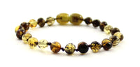 bracelet anklet amber baltic jewelry baroque polished round beads knotted for boy boys knotted men men's 5