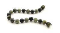  green lace stone serpentine gemstone jewelry anklet bracelet for men men's boy boys 6mm 6 mm knotted 3