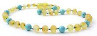 Turquoise, Amber, Necklace, Teething, Green, Raw, Milky, Baltic 3