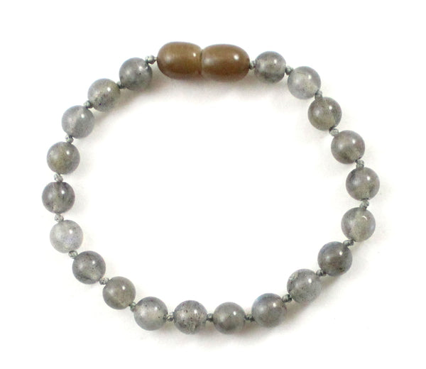 labradorite gray beaded anklet bracelet knotted jewelry 6mm 6 mm gemstone for men men's boy boys