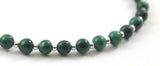 malachite 4mm 4 mm anklet jewelry green gemstone minimalist small beads with sterling 925 silver golden for women women's 4