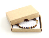 tiger eye tiger's tigers' bracelet jewelry jewellery brown with sterling silver 925 golden beaded gemstone brown 2
