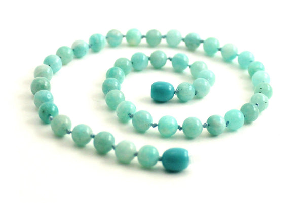 necklace green amazonite gemstone 6mm 6 mm jewelry beaded knotted for boy boys
