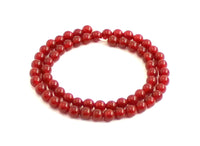 red agate round 6mm 6 mm cornelian drilled beads gemstone strand