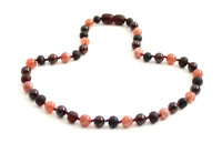 necklace gemstone amber black cherry baltic garnet sunstone pink burgundy jewelry for women women's girl 1