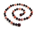 necklace gemstone amber black cherry baltic garnet sunstone pink burgundy jewelry for women women's girl 3