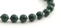 malachite green bracelet jewelry 6mm 6 mm dark with sterling silver 925 gemstone golden for women women's 4