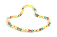 necklace, amber, raw, milky, butter, yellow, baltic, sunstone, green, amazonite, gemstone, jewelry, beaded 3