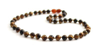 necklace tiger eye tiger's brown gemstone jewelry beaded knotted for men men's boy boys 6mm 6 mm knotted beaded 4