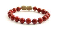 red jasper gemstone anklet bracelet jewelry beaded knotted round bead for women woman's 5