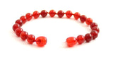 red carnelian anklet bracelet jewelry 6mm 6 mm beads beaded knotted for women women's girl girl's 4