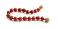 red jasper gemstone anklet bracelet jewelry beaded knotted round bead for women woman's 3