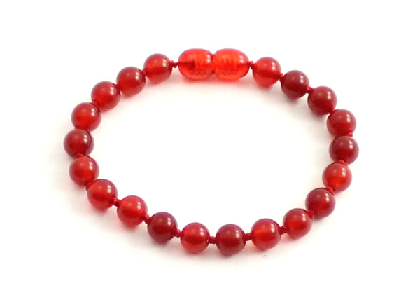 red carnelian anklet bracelet jewelry 6mm 6 mm beads beaded knotted for women women's girl girl's