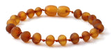 raw unpolished amber baltic jewelry brown cognac bracelet anklet beaded for boy baby kid  3