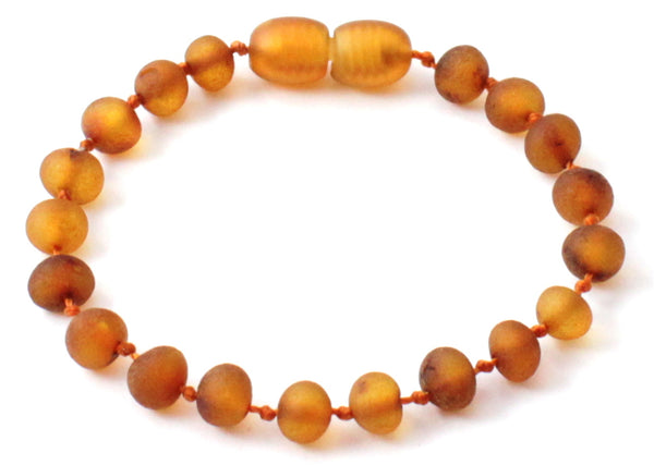 raw unpolished amber baltic jewelry brown cognac bracelet anklet beaded for boy baby kid 