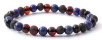 bracelets, lapis lazuli, amber, blue, baltic, stretch, wholesale, jewelry, in bulk 4