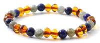 bracelets adult amber stretch wholesale in bulk sale cognac lapis lazuli blue labradorite gray 4