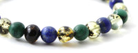 bracelet amber green baltic polished stretch stretchy elastic band african jade green lapis lazuli blue gemstone 2