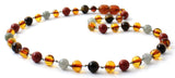 necklace tiger tiger's eye jewelry cognac amber baltic polished baroque red jasper gemstone beaded labradorite gray 3