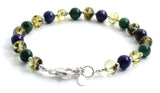 bracelet green amber polished baltic with sterling silver 925 beaded gemstones lapis lazuli dark blue african jade green jewelry 4
