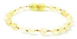 lemon yellow bracelet anklet jewelry baltic amber beaded knotted for girl girl's 4