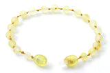 lemon yellow bracelet anklet jewelry baltic amber beaded knotted for girl girl's 3