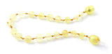 lemon yellow bracelet anklet jewelry baltic amber beaded knotted for girl girl's 2